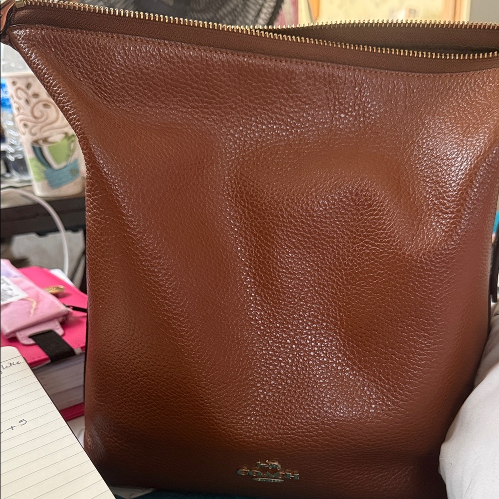 Coach Tan Leather Men's Messenger Bag